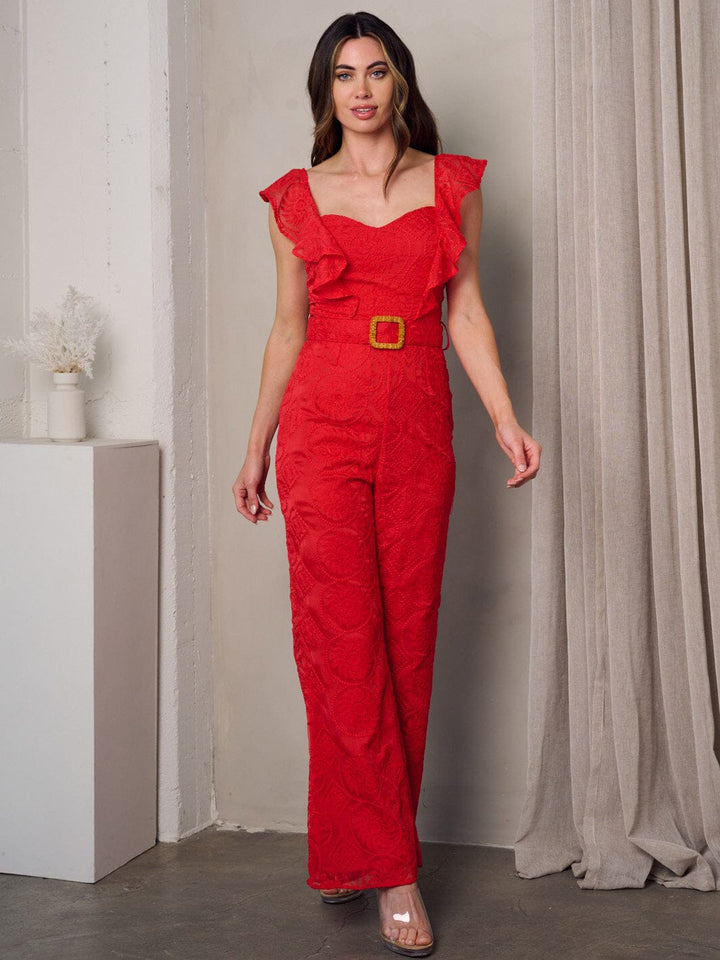 Copy of WOMEN'S SLEEVELESS V-NECK SMOCK WAIST FLORAL JUMPSUIT