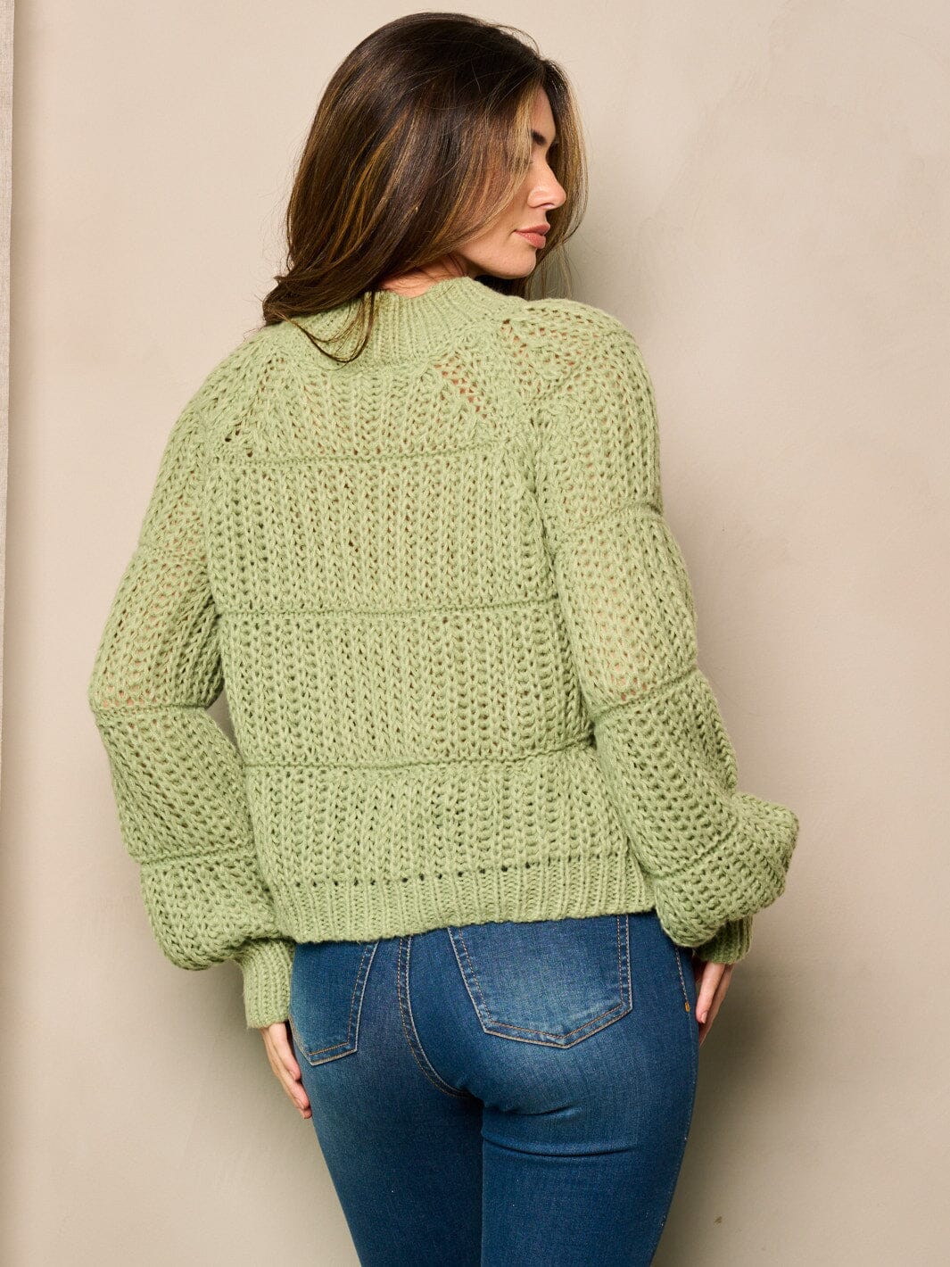 WOMEN'S LONG SLEEVE PULLOVER KNIT SWEATER