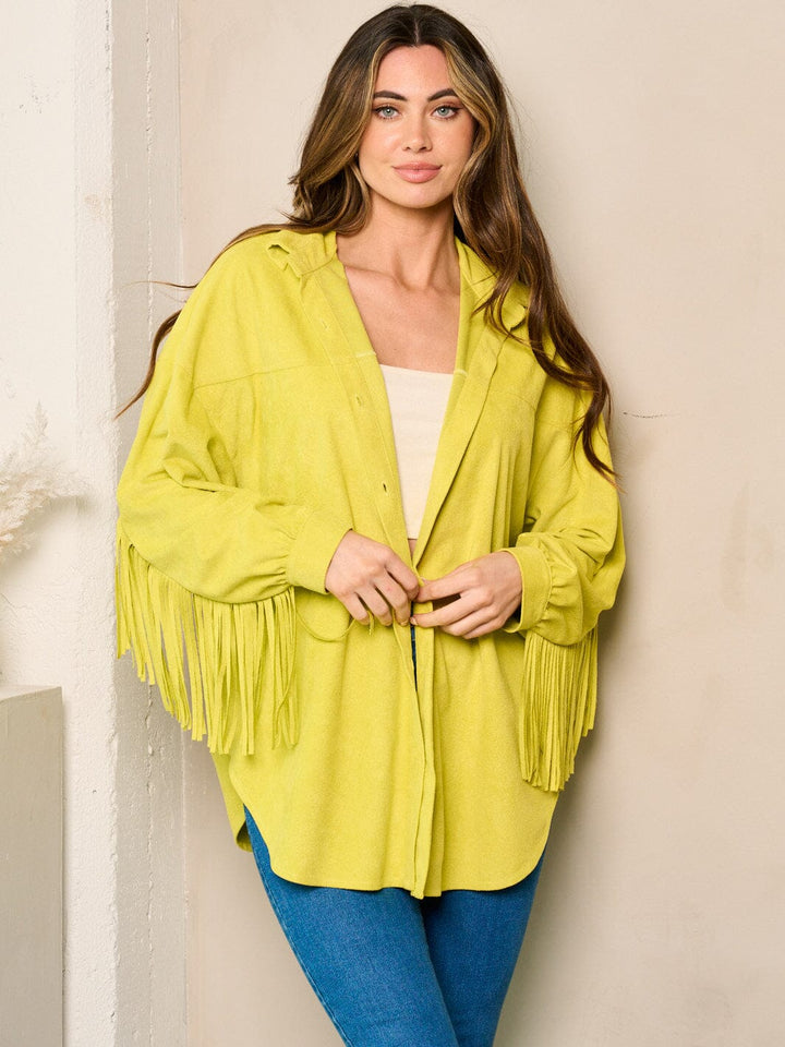 WOMEN'S LONG SLEEVE BUTTON CLOSURE DETAILED JACKET