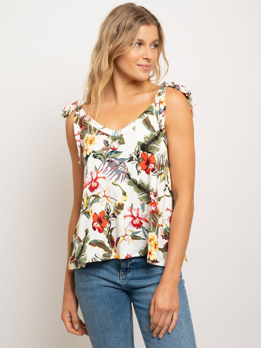 WOMENS FLORAL TANK TOP