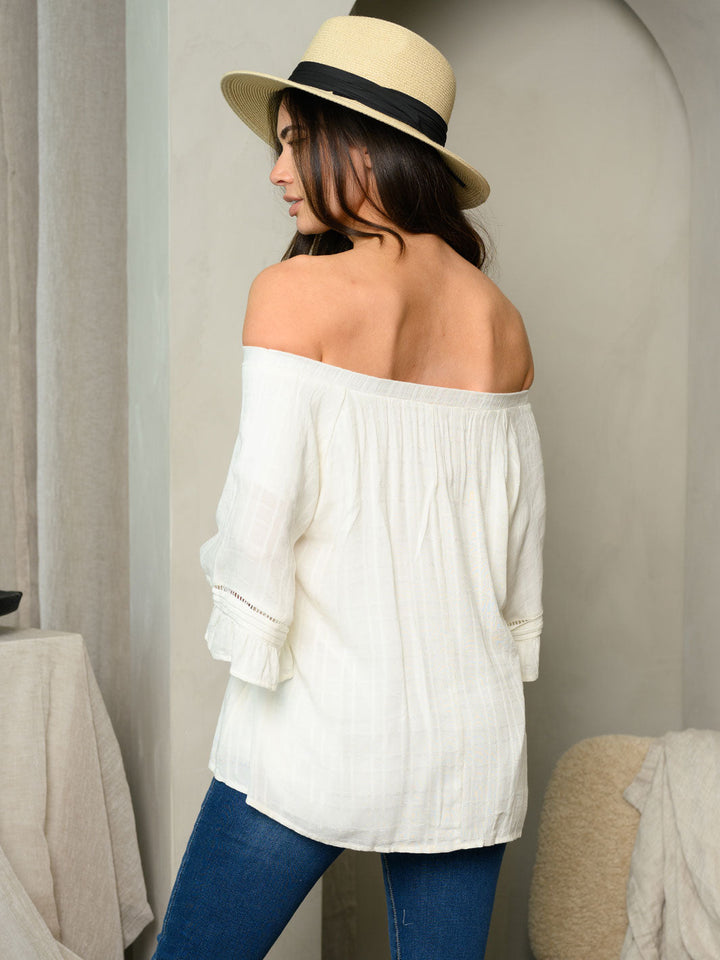 WOMEN'S OFF SHOULDER TUNIC TOP