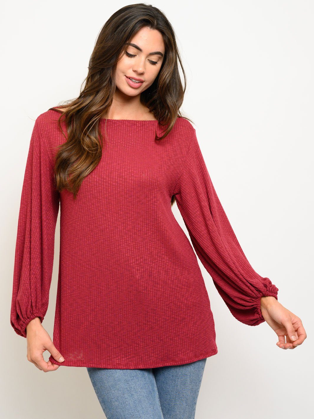 WOMEN'S LONG SLEEVE TUNIC TOP