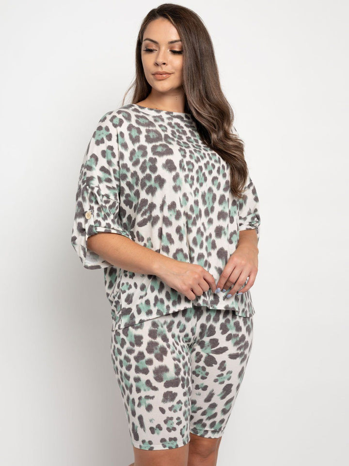 PLUS SIZE ANIMAL PRINT 2PC. SET
