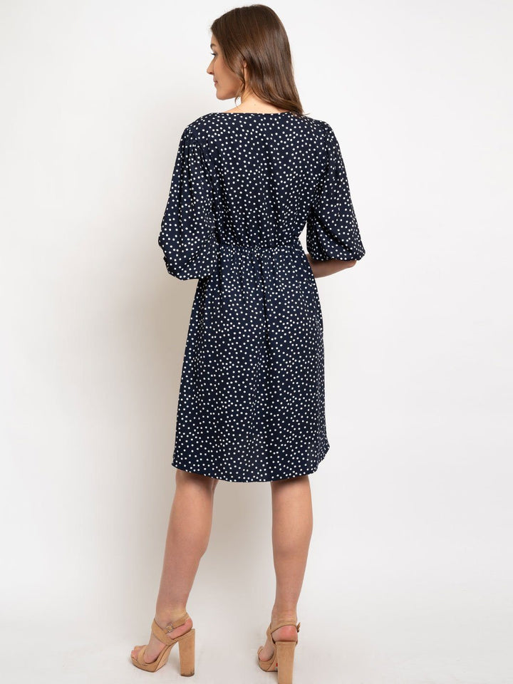 WOMEN'S POLKA DOTS MIDI DRESS