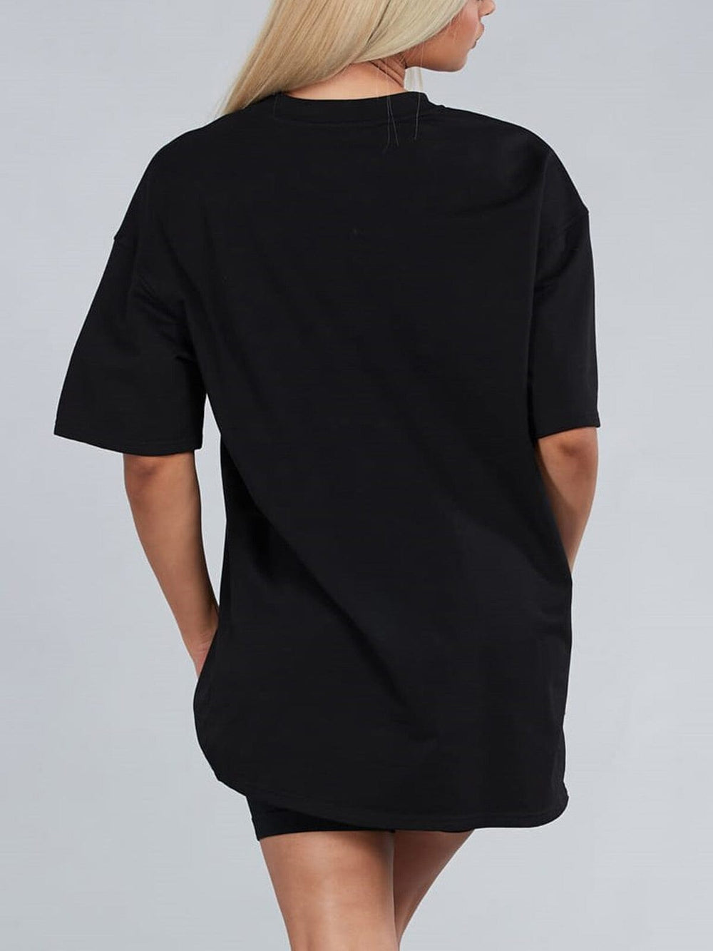 WOMEN'S DETAILED SHORT SLEEVE GRAPHIC PRINT TOP