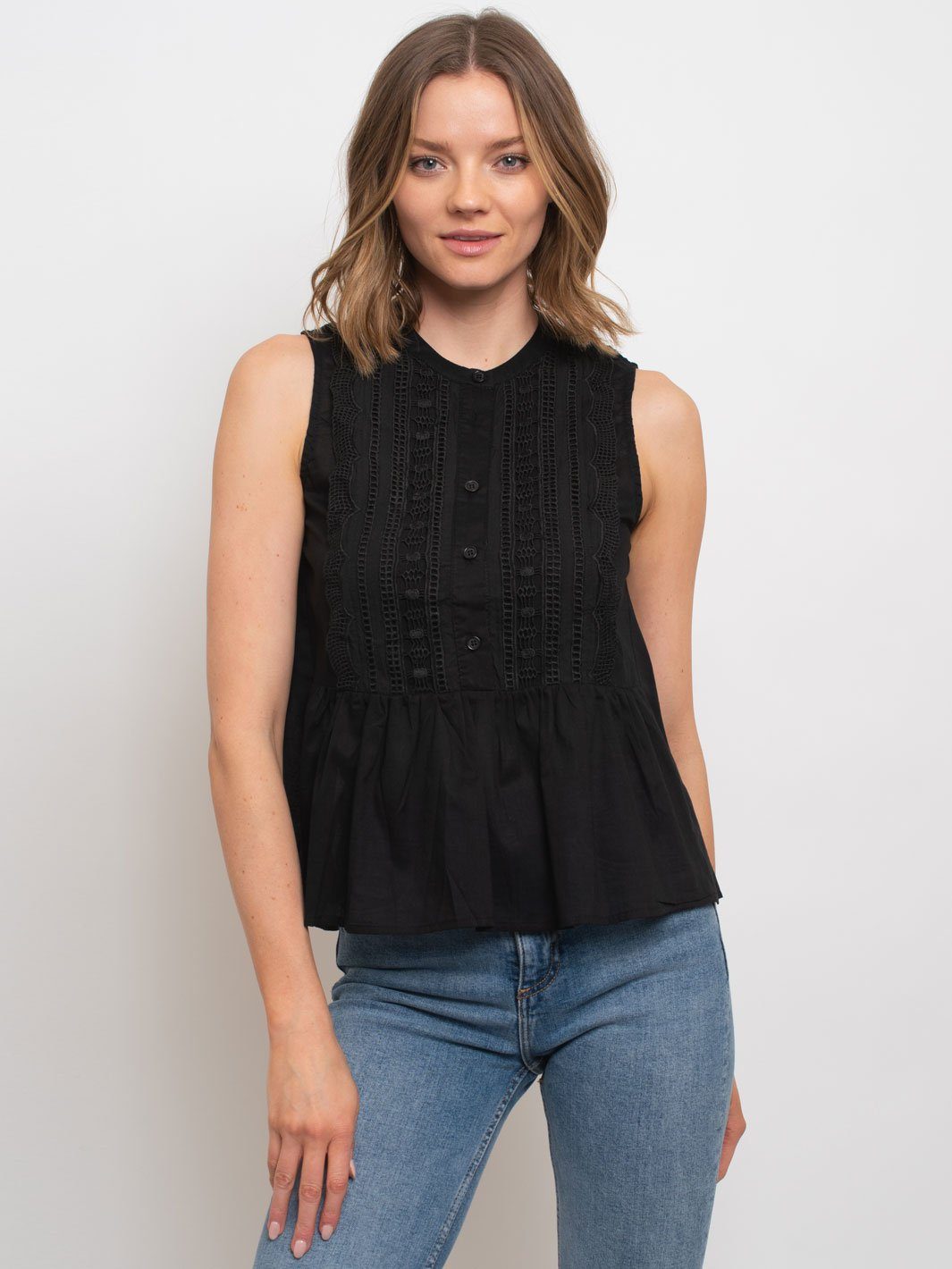 WOMEN'S WOVEN CROCHET TOP