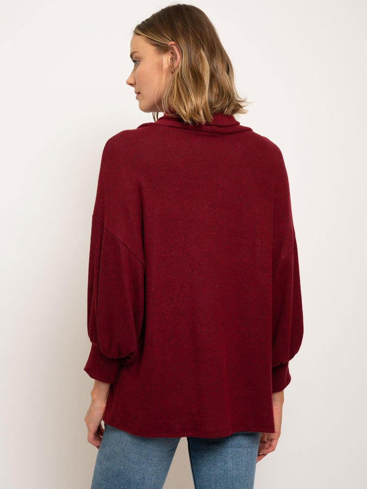 WOMEN'S TURTLE NECK TUNIC TOP