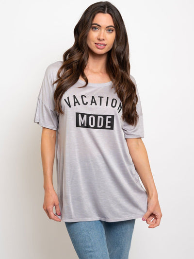WOMEN'S GRAPHIC "VACATION MODE" TOP