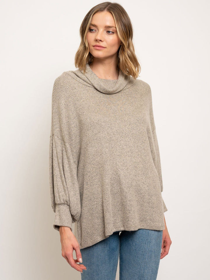 WOMEN'S TURTLE NECK TUNIC TOP