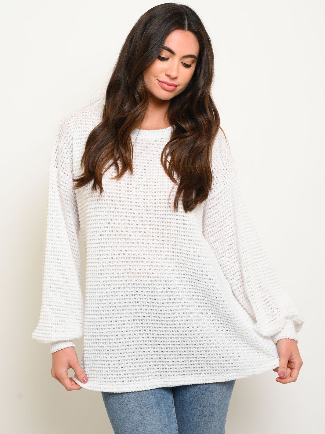WOMEN'S LONG SLEEVE ROUND NECK TOP