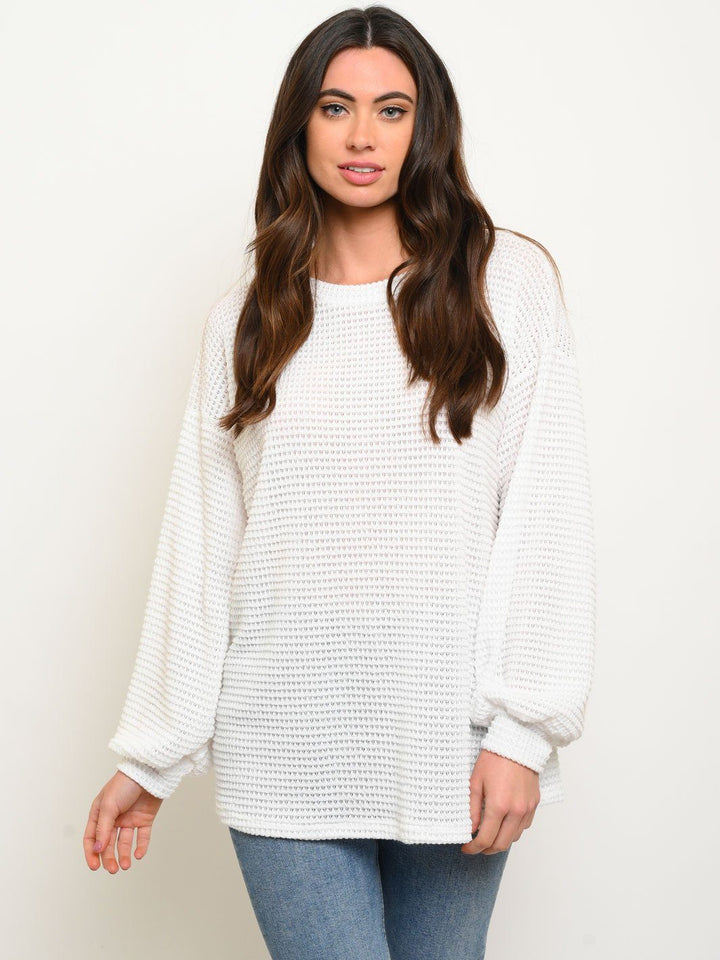 WOMEN'S LONG SLEEVE ROUND NECK TOP