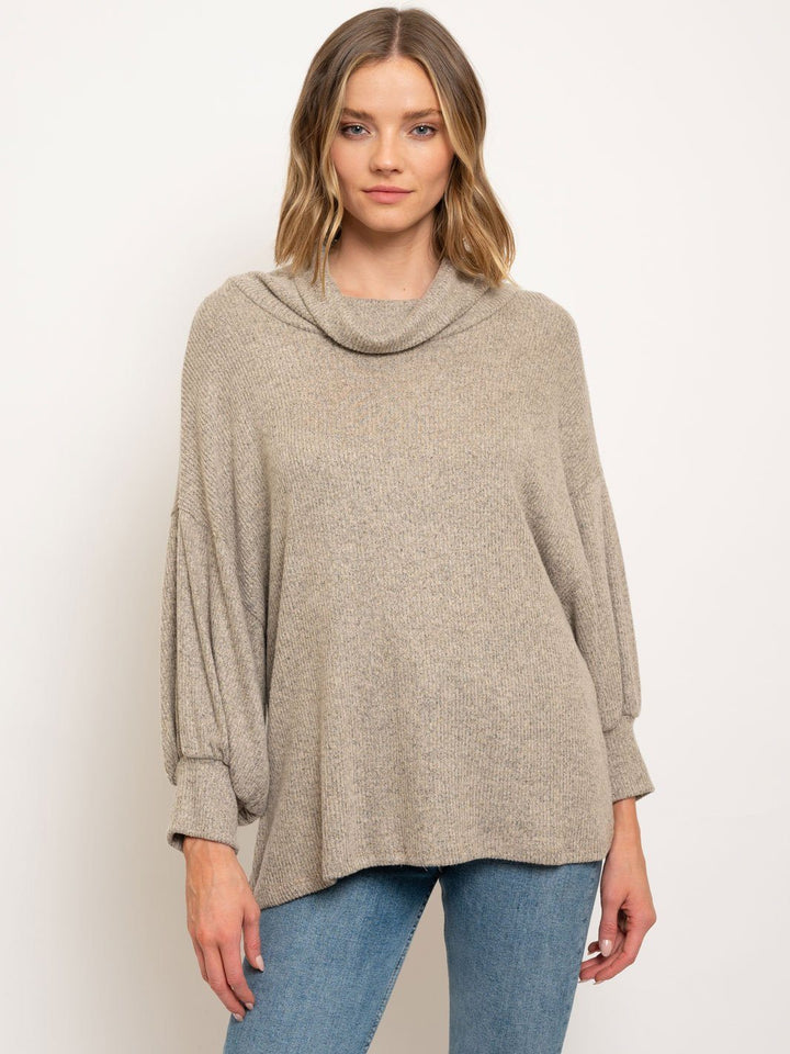 WOMEN'S TURTLE NECK TUNIC TOP
