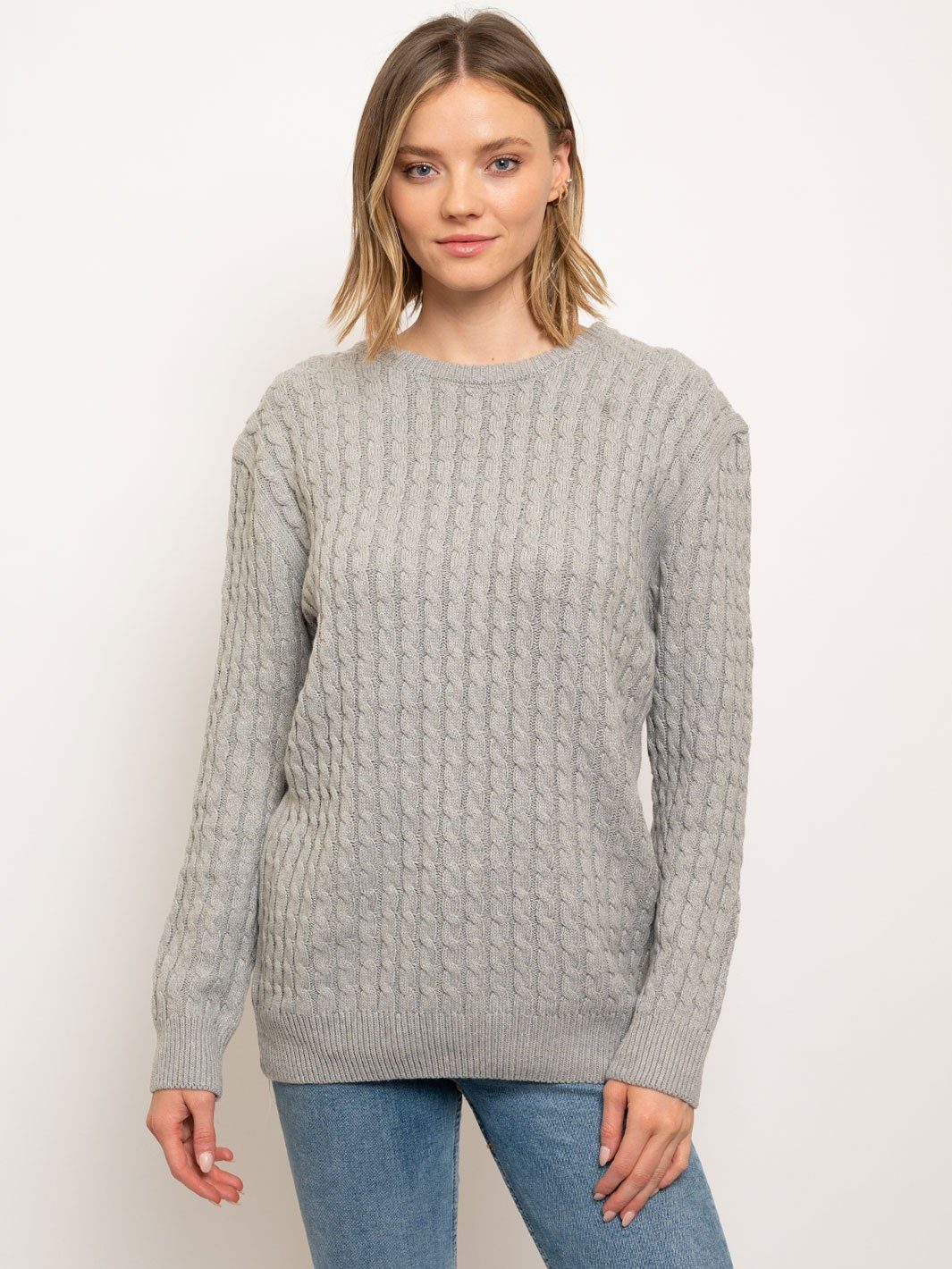 WOMEN'S KNIT GREY SWEATER