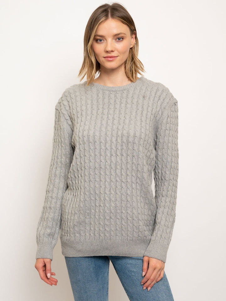 WOMEN'S KNIT GREY SWEATER