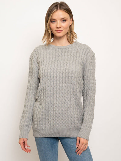 WOMEN'S KNIT GREY SWEATER