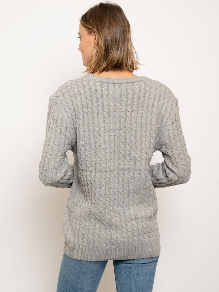 WOMEN'S KNIT GREY SWEATER