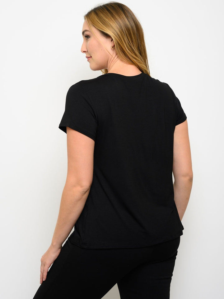 PLUS SIZE GRAPHIC SHORT SLEEVE TOP