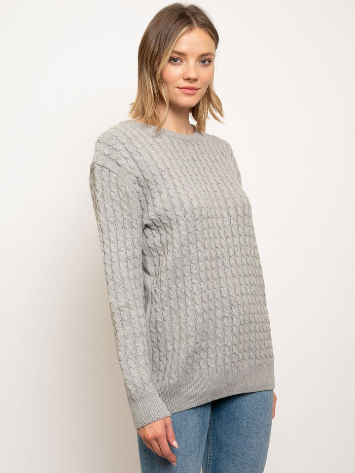 WOMEN'S KNIT GREY SWEATER