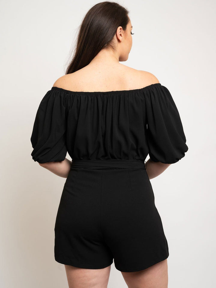 PLUS SIZE TIE FRONT ROMPER