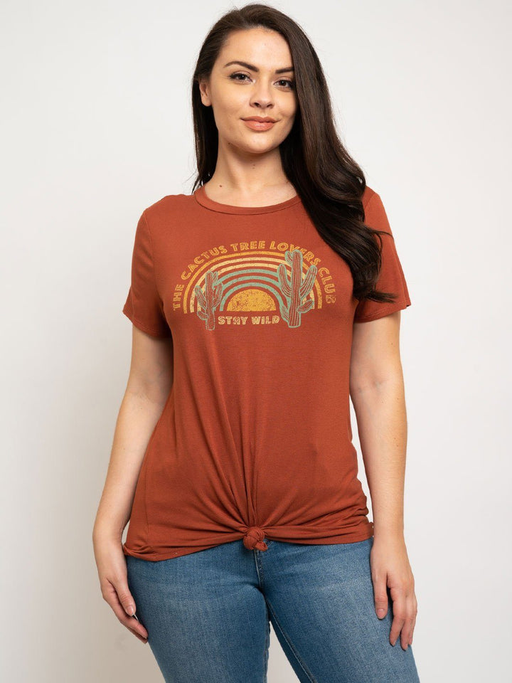 PLUS SIZE GRAPHIC TOP