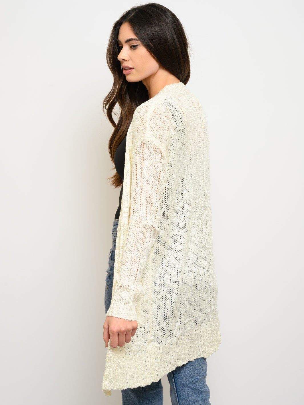 WOMEN'S LONG SLEEVE POCKETS CARDIGAN