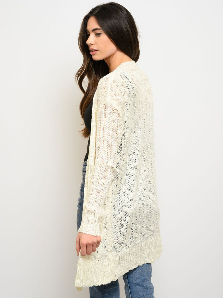 WOMEN'S LONG SLEEVE POCKETS CARDIGAN