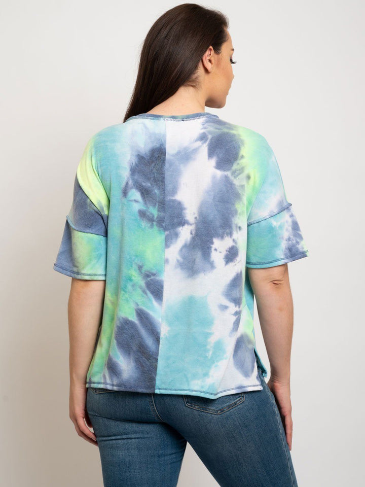 PLUS SIZE TIE DYE TOP