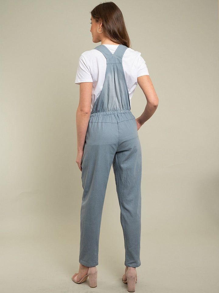 WOMENS CHAMBRAY OVERALL JUMPSUIT