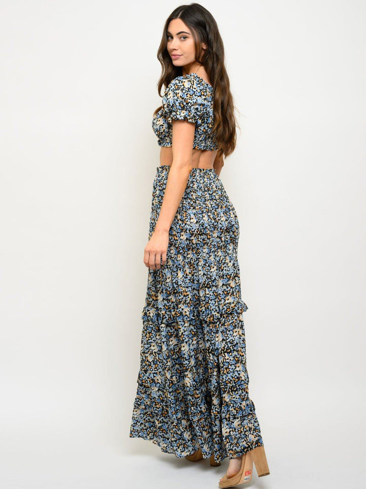 WOMEN'S SPOTTED MAXI SKIRT 2PC. SET