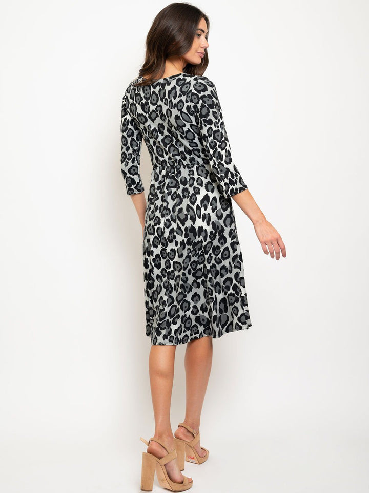 WOMEN'S ANIMAL PRINT MIDI DRESS