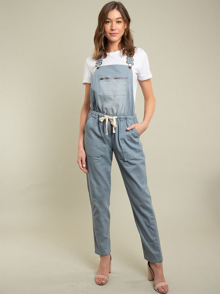 WOMENS CHAMBRAY OVERALL JUMPSUIT