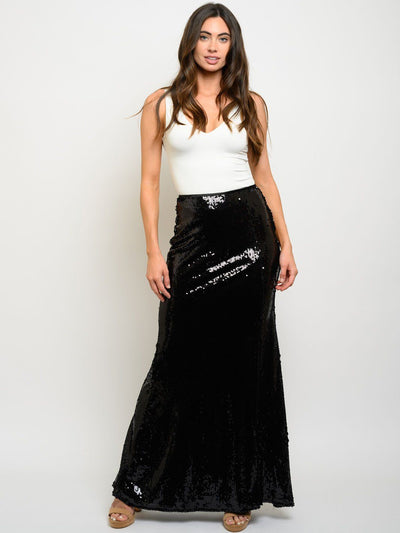 WOMEN'S LONG SEQUINS MAXI SKIRT