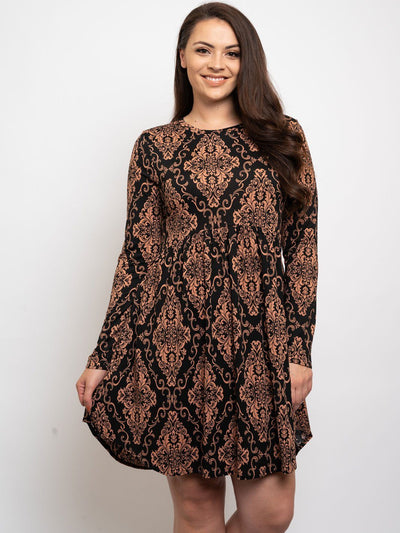 PLUS SIZE LONG SLEEVE TUNIC DRESS