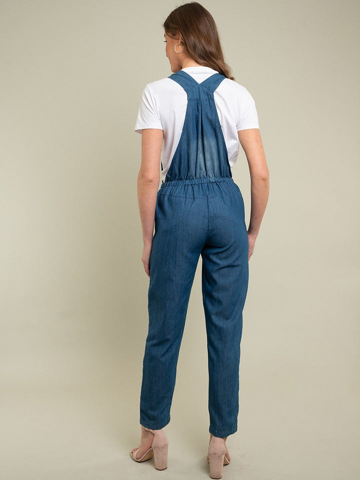 WOMENS CHAMBRAY OVERALL JUMPSUIT