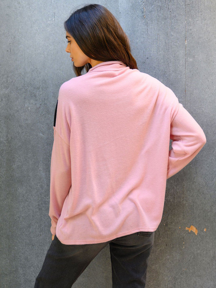 WOMEN'S LONG SLEEVE ANIMAL PRINT TOP