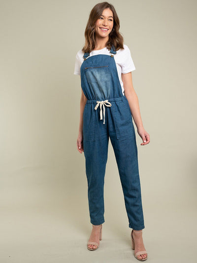 WOMENS CHAMBRAY OVERALL JUMPSUIT
