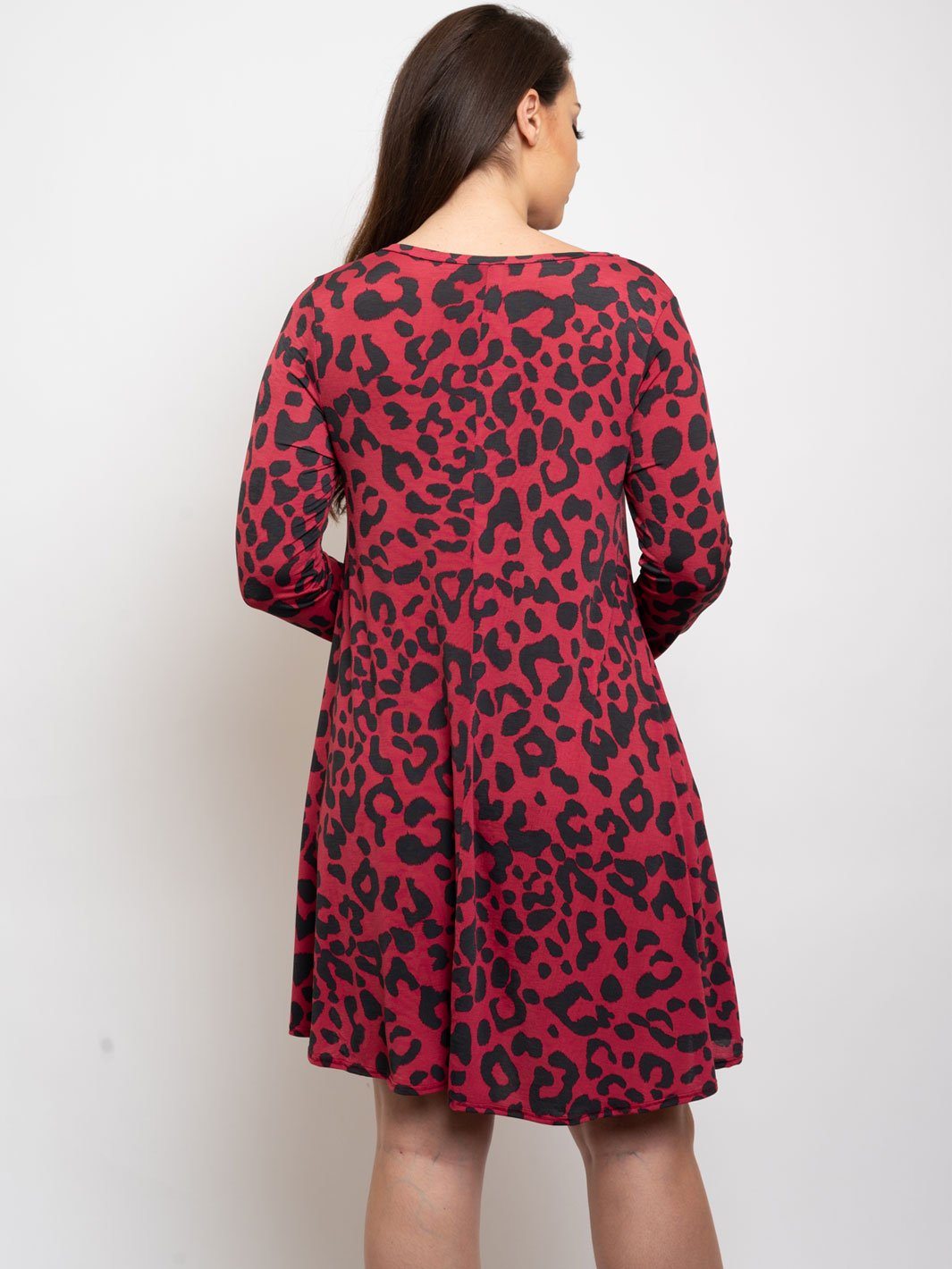 PLUS SIZE ANIMAL PRINT TUNIC DRESS
