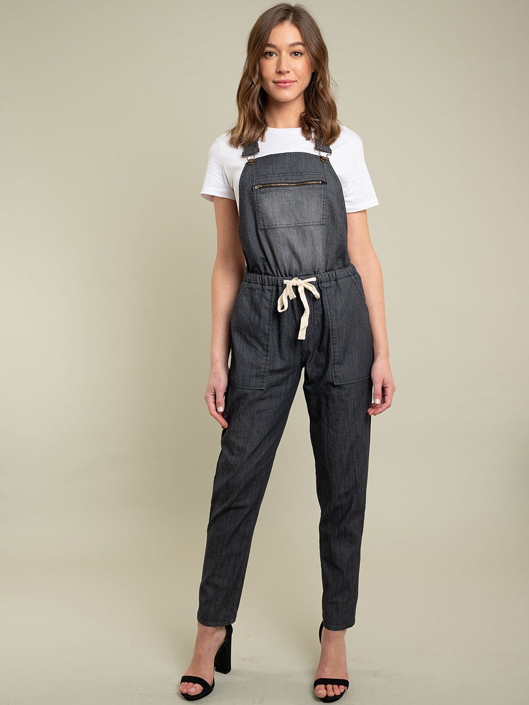 WOMENS CHAMBRAY OVERALL JUMPSUIT