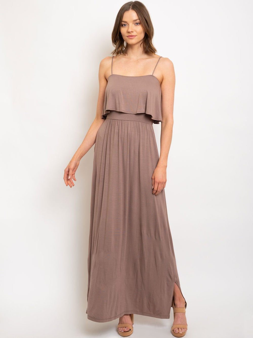 WOMEN'S MAXI SPAGUETTI STRAPS DRESS