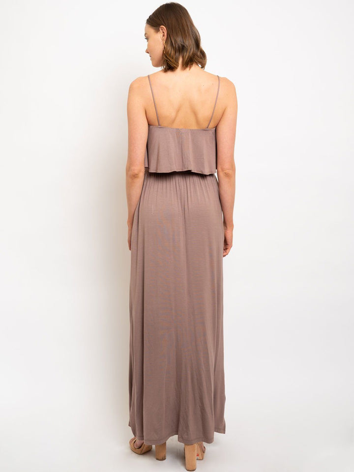 WOMEN'S MAXI SPAGUETTI STRAPS DRESS