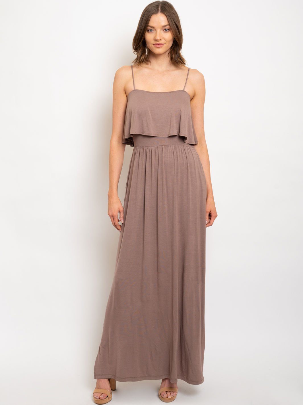 WOMEN'S MAXI SPAGUETTI STRAPS DRESS