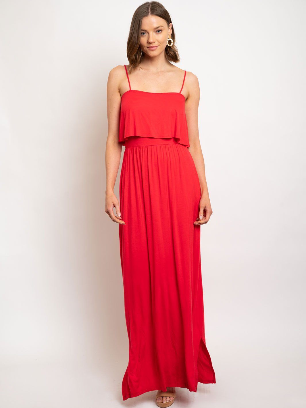WOMEN'S MAXI SPAGUETTI STRAPS DRESS