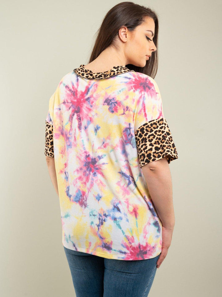 PLUS SIZE MULTI PRINT TOP