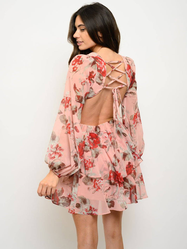 WOMEN'S HONEY ROSE LACE BACK DRESS