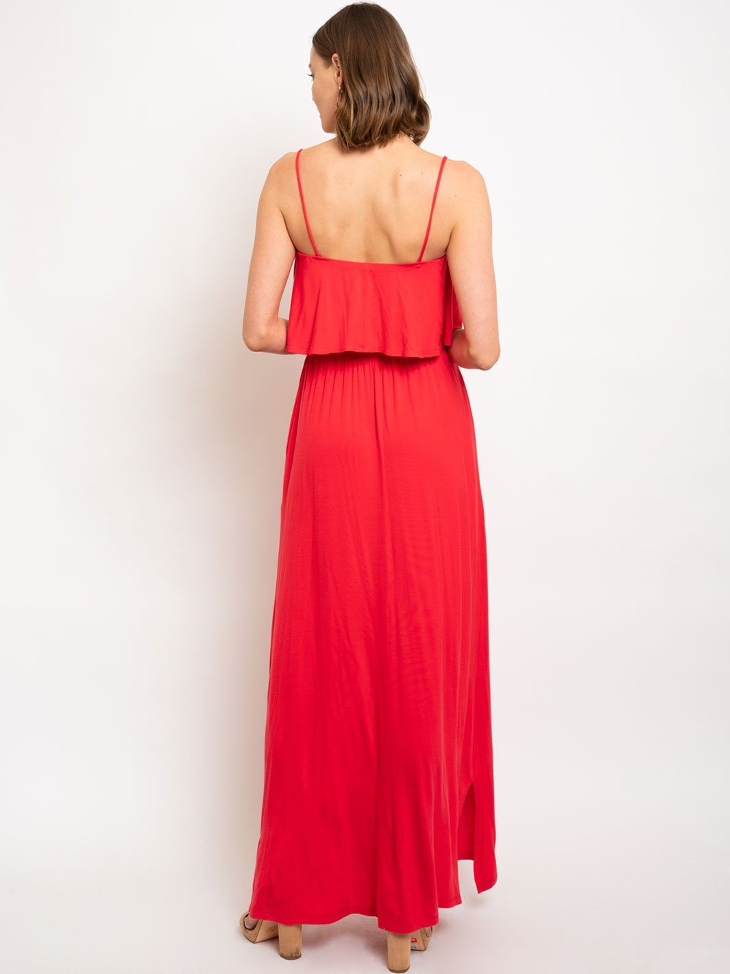 WOMEN'S MAXI SPAGUETTI STRAPS DRESS