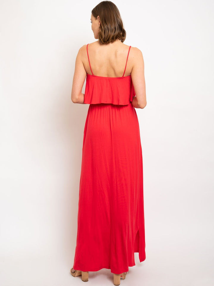 WOMEN'S MAXI SPAGUETTI STRAPS DRESS