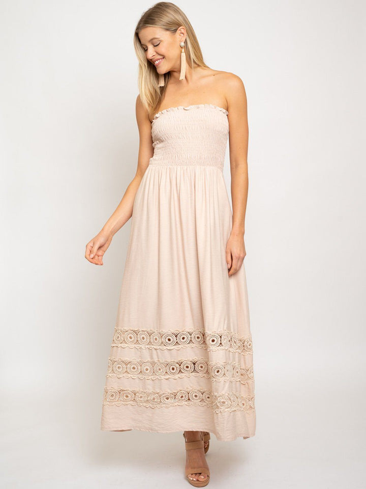 WOMEN'S STRAPLESS MAXI DRESS