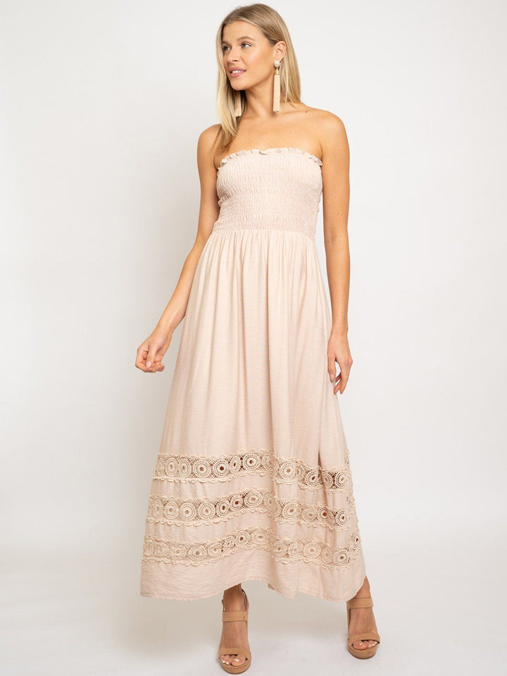WOMEN'S STRAPLESS MAXI DRESS