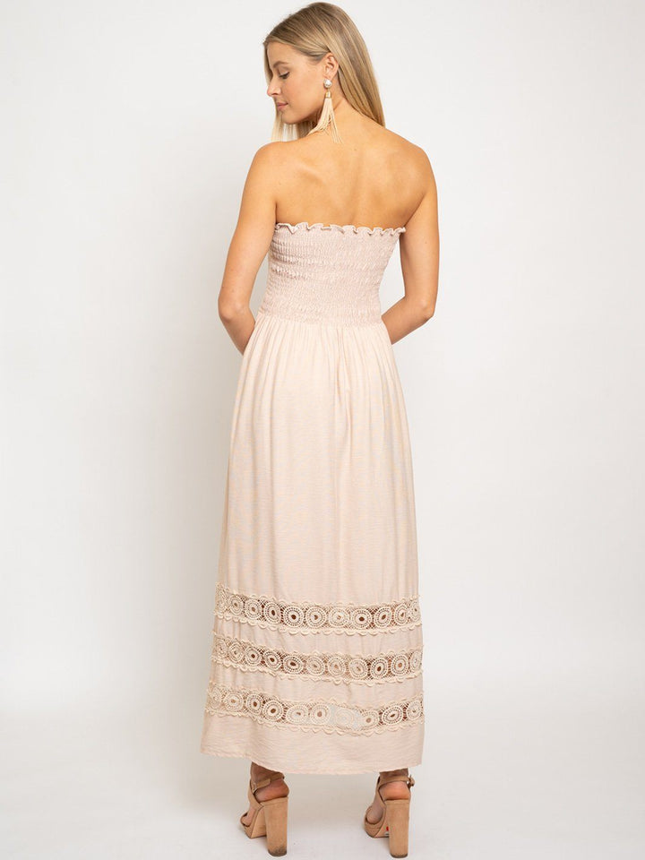 WOMEN'S STRAPLESS MAXI DRESS