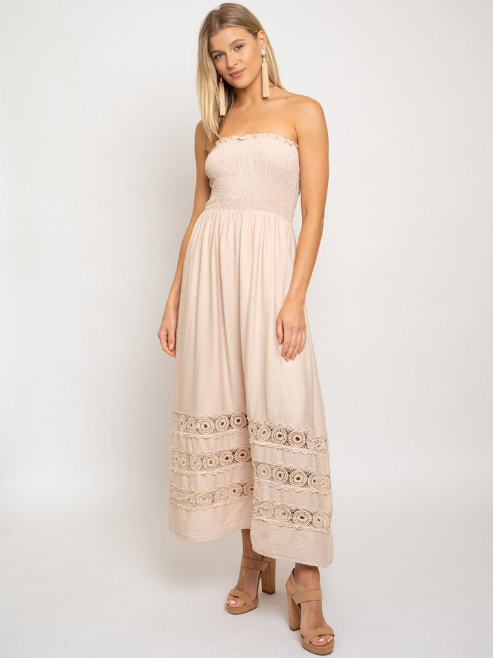 WOMEN'S STRAPLESS MAXI DRESS